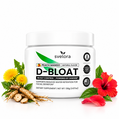 D-Bloat Supplement Powder – Peach & Mango – Dandelion, Nettle, Hibiscus, Magnesium & Vitamin C – 30 Servings
