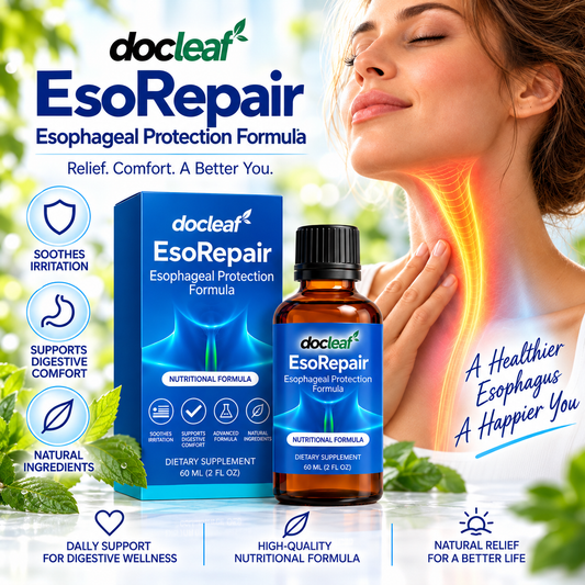 DocLeaf  EsoRepair Esophageal Support Liquid Supplement 60ml – Digestive Comfort Formula