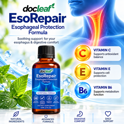 DocLeaf  EsoRepair Esophageal Support Liquid Supplement 60ml – Digestive Comfort Formula
