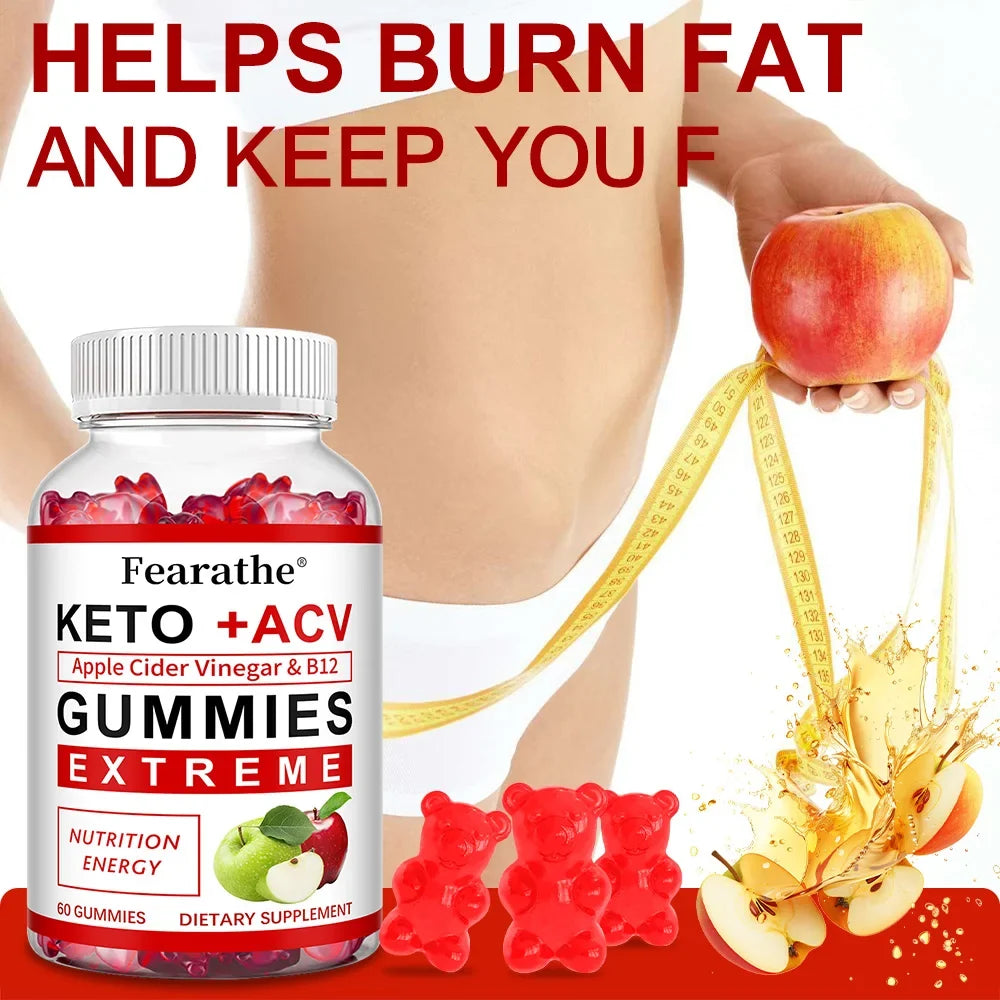 Fearathe Keto Apple Cider Vinegar Gummies – ACV Supplement 60 Gummies
