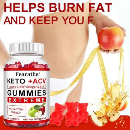 Fearathe Keto Apple Cider Vinegar Gummies – ACV Supplement 60 Gummies