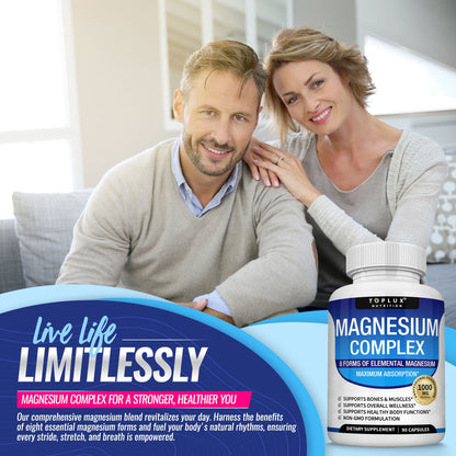 Magnesium Complex – 8 Forms of Magnesium – 90 Capsules