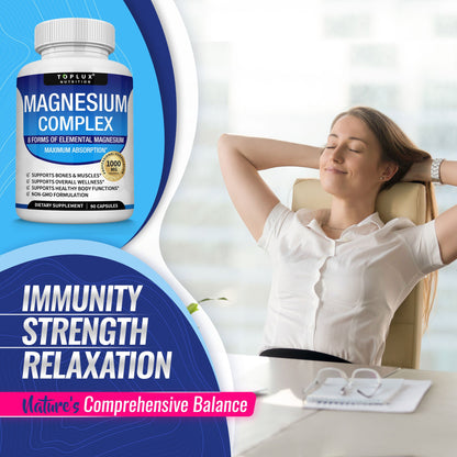 Magnesium Complex – 8 Forms of Magnesium – 90 Capsules