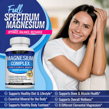 Magnesium Complex – 8 Forms of Magnesium – 90 Capsules