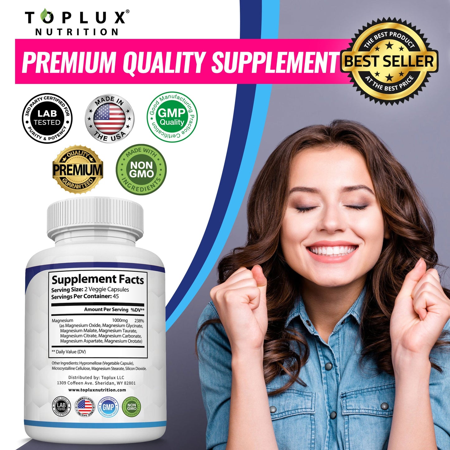 Magnesium Complex – 8 Forms of Magnesium – 90 Capsules