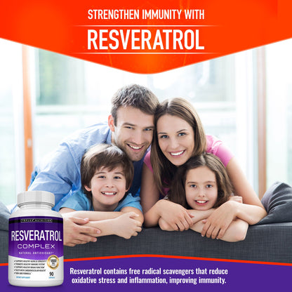 Resveratrol Complex 1800mg – 90 Capsules Dietary Supplement