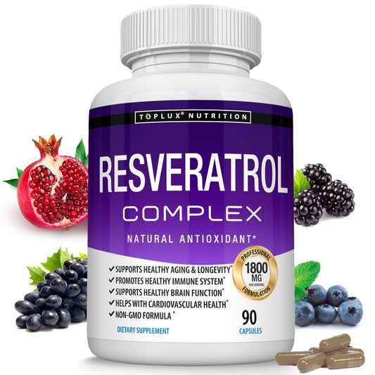 Resveratrol Complex 1800mg – 90 Capsules Dietary Supplement