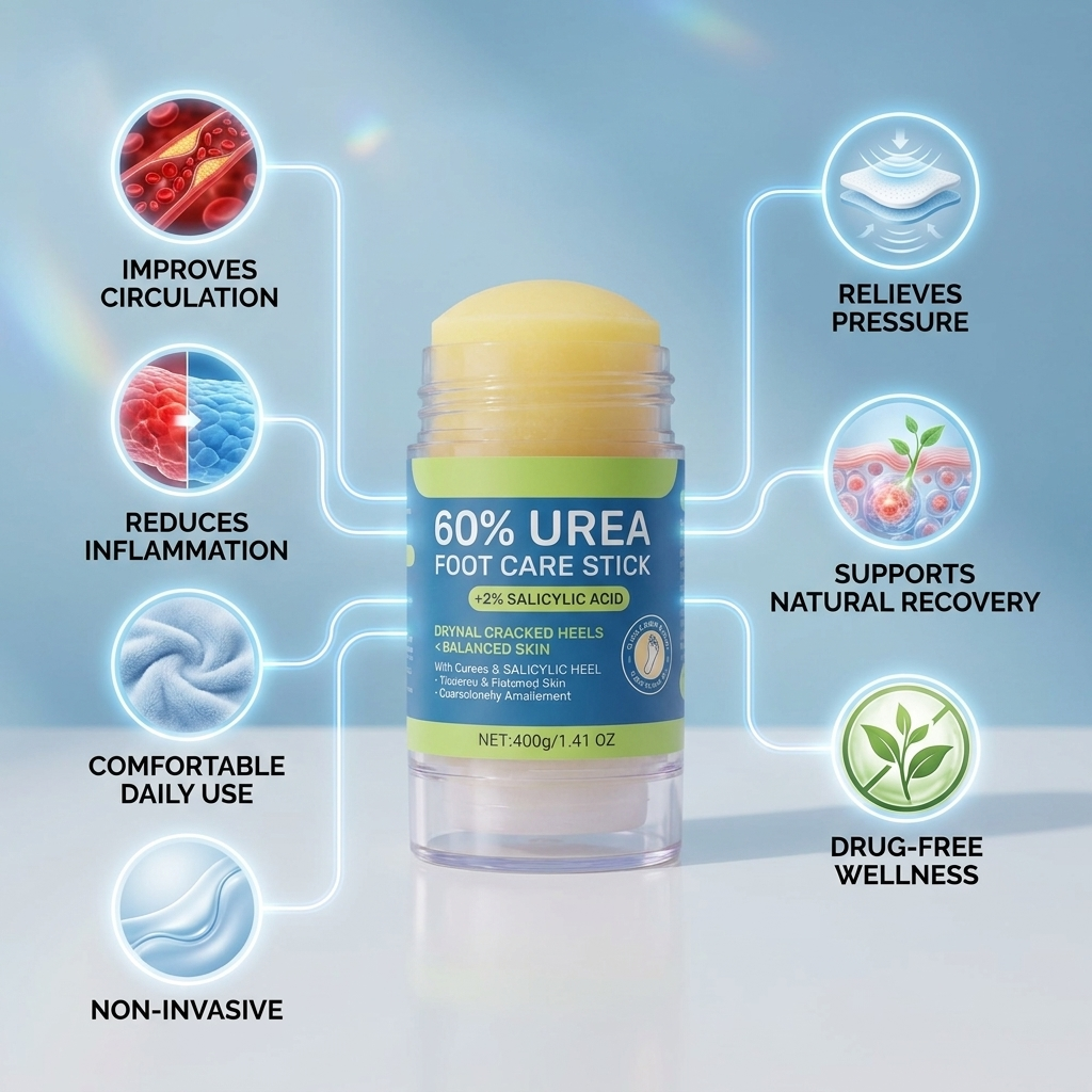 PureFoot 60% Urea Foot Repair Stick for Dry & Cracked Heels