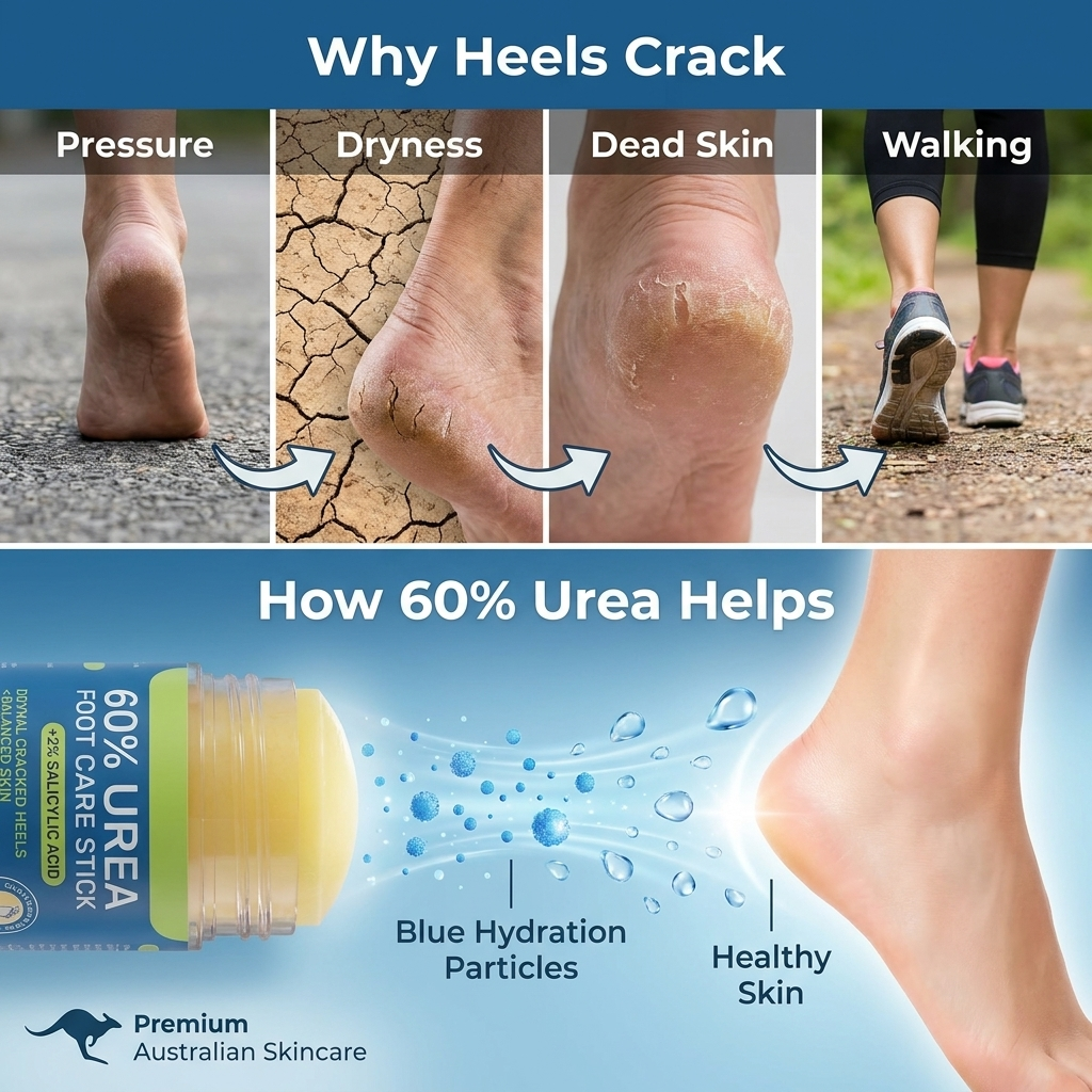 PureFoot 60% Urea Foot Repair Stick for Dry & Cracked Heels