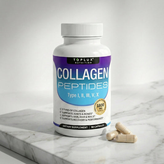Multi Collagen Peptides 1800mg – 5 Collagen Types – 60 Capsules | 30 Day Supply