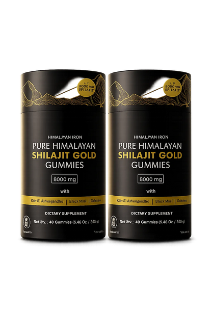 Pure Himalayan Shilajit Gummies 3000mg – KSM-66 Ashwagandha, Black Musli & Gokshura – 60 Gummies